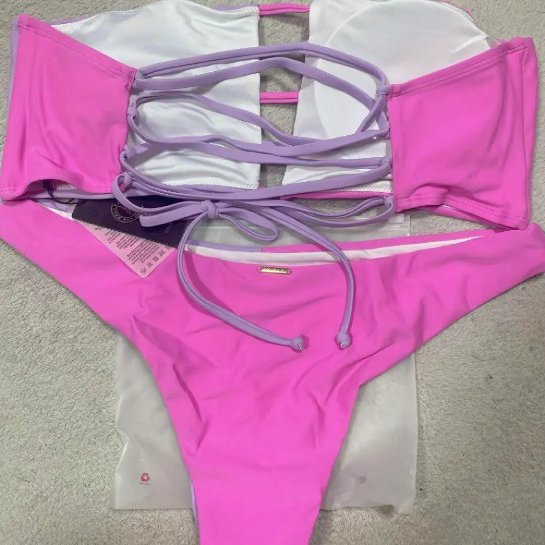 ❣️Limited to one item❣️ Swimsuit Bikini Set Women's Bando Bikini Set Pink