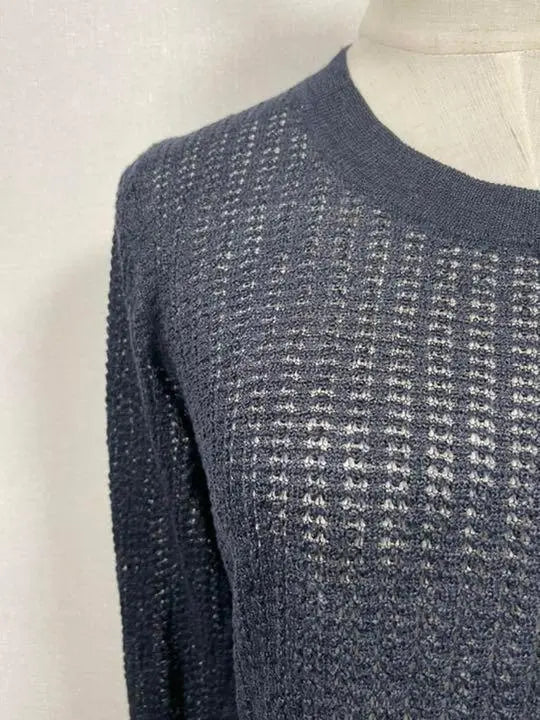 [Good condition] Theory Luxe mesh knit, sheer knit, long sleeves, transparent, navy