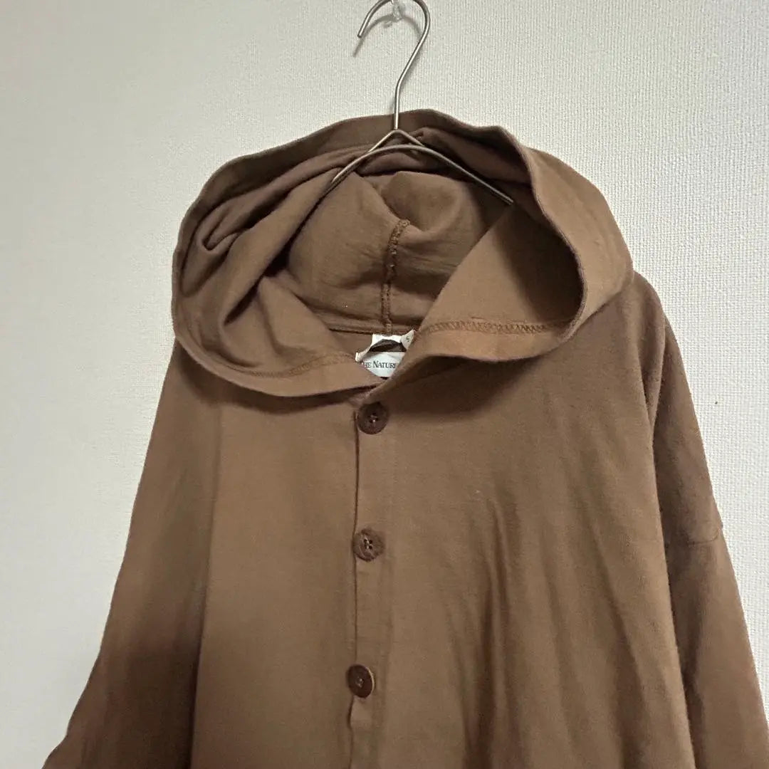 THE NATURE COMPANY Hooded Cardigan S Brown 3250