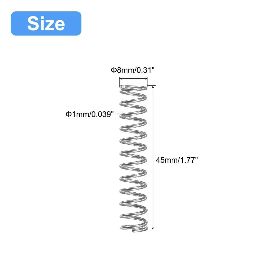 [Juego de 15] Resorte de compresión de acero inoxidable 304 de 8 mm | 【15 piezas】 304 piezas 8mm