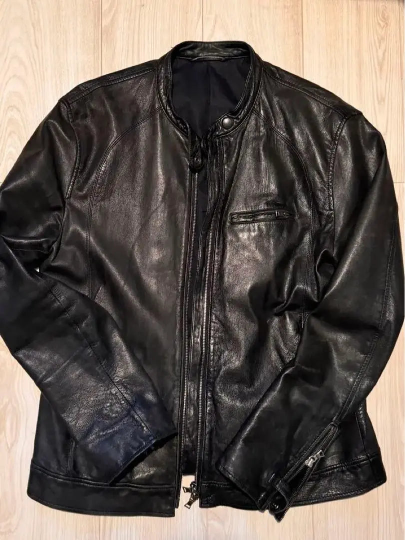 Paul Smith Black Leather Single Rider's Jacket