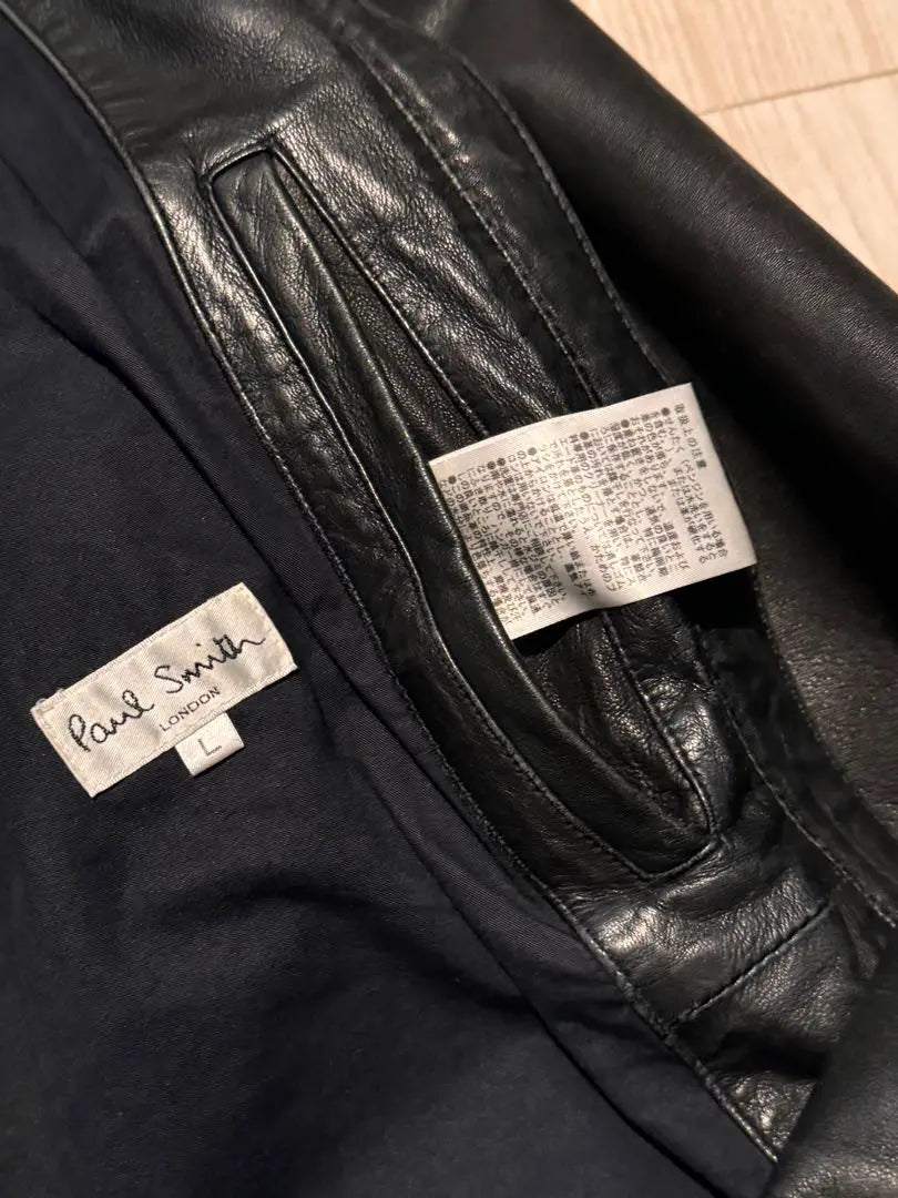 Paul Smith Black Leather Single Rider's Jacket