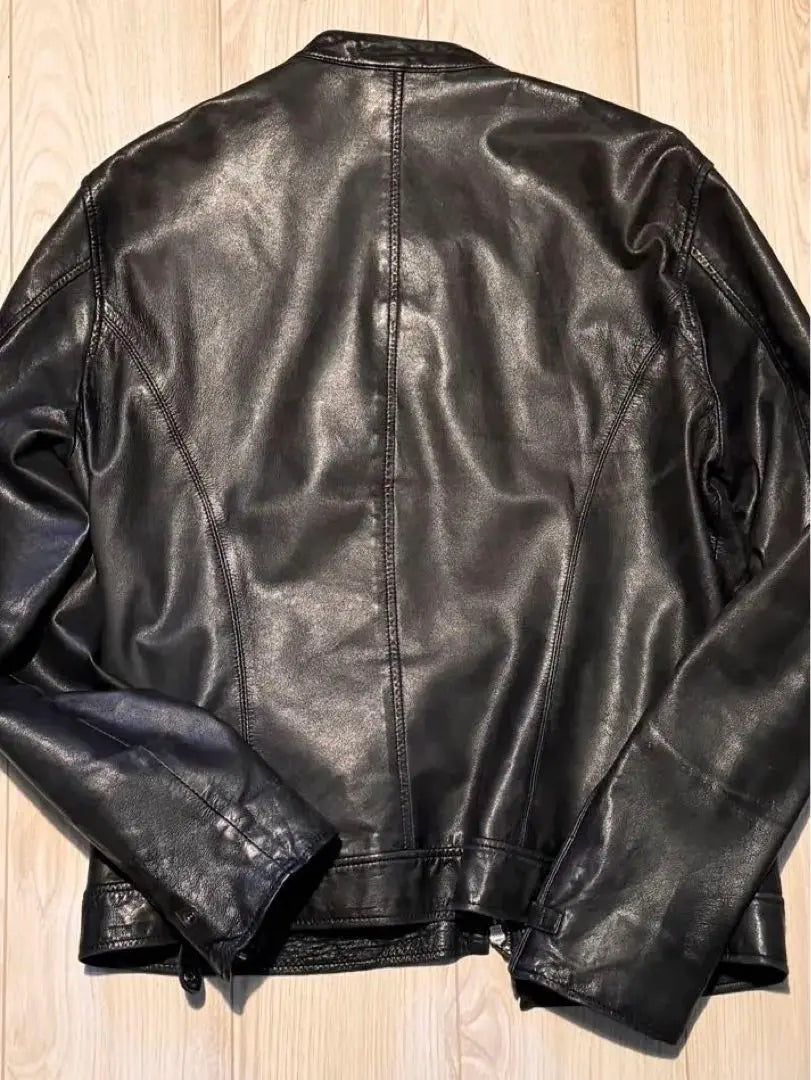 Paul Smith Black Leather Single Rider's Jacket