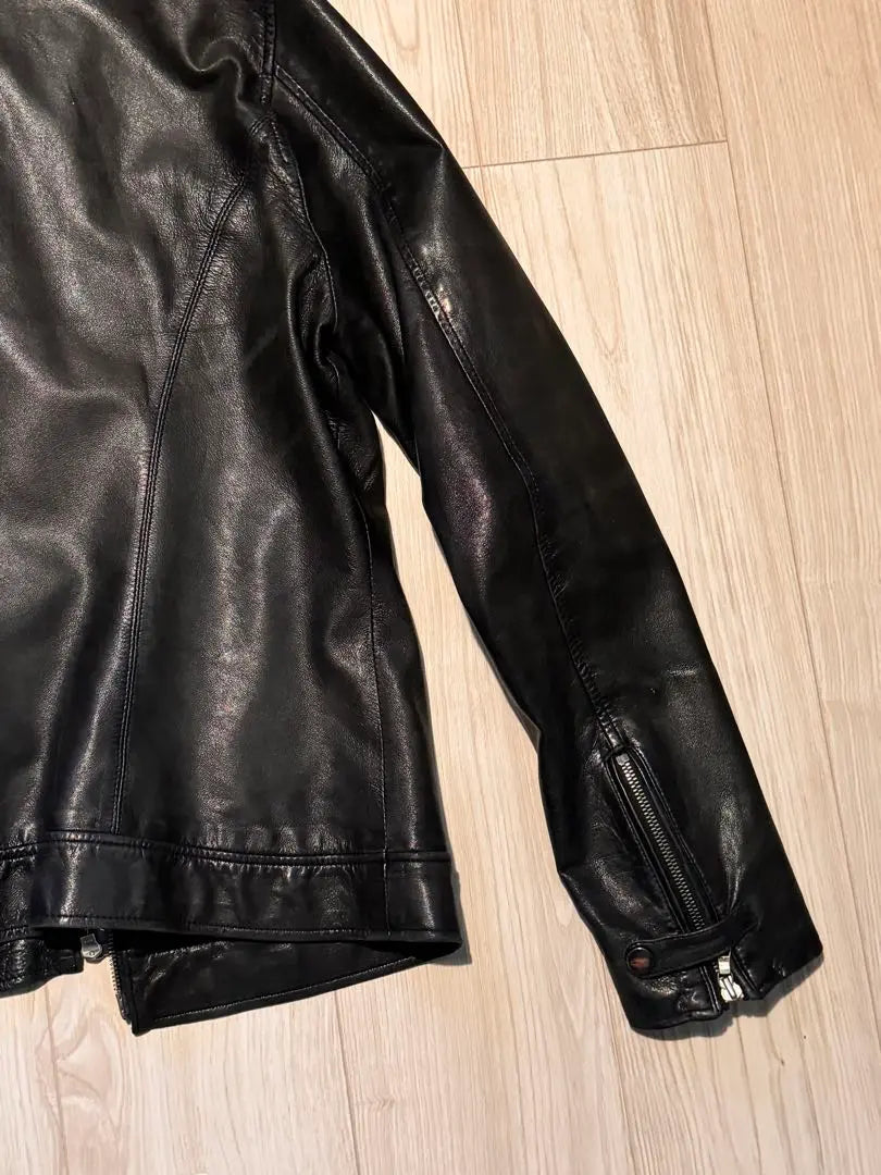 Paul Smith Black Leather Single Rider's Jacket