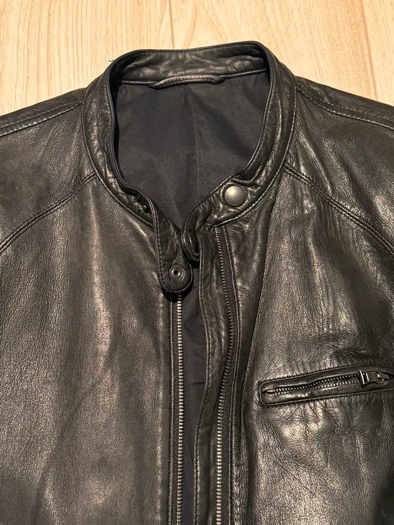 Paul Smith Black Leather Single Rider's Jacket