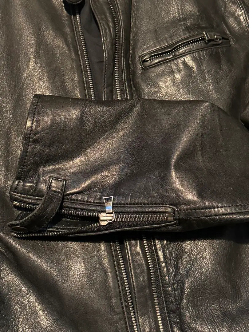 Paul Smith Black Leather Single Rider's Jacket