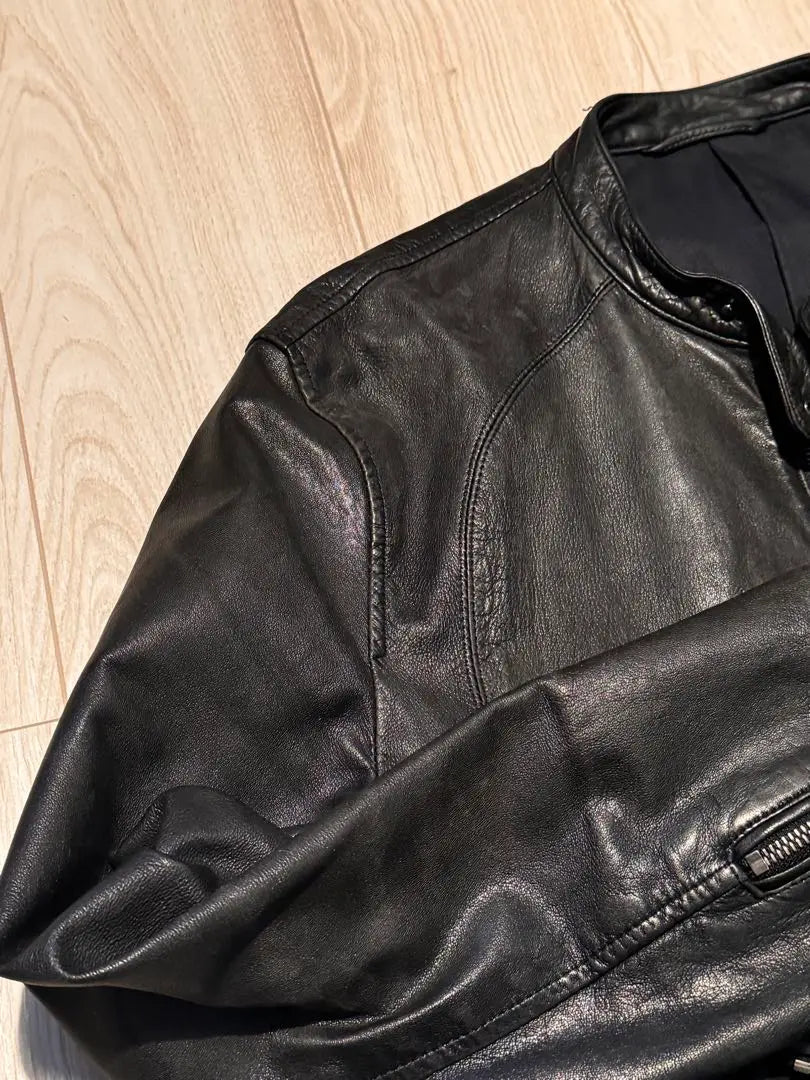 Paul Smith Black Leather Single Rider's Jacket