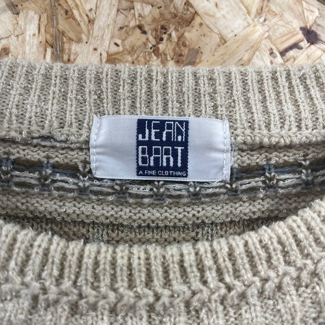 Vintage Nordic Sweater Men's L Beige e6