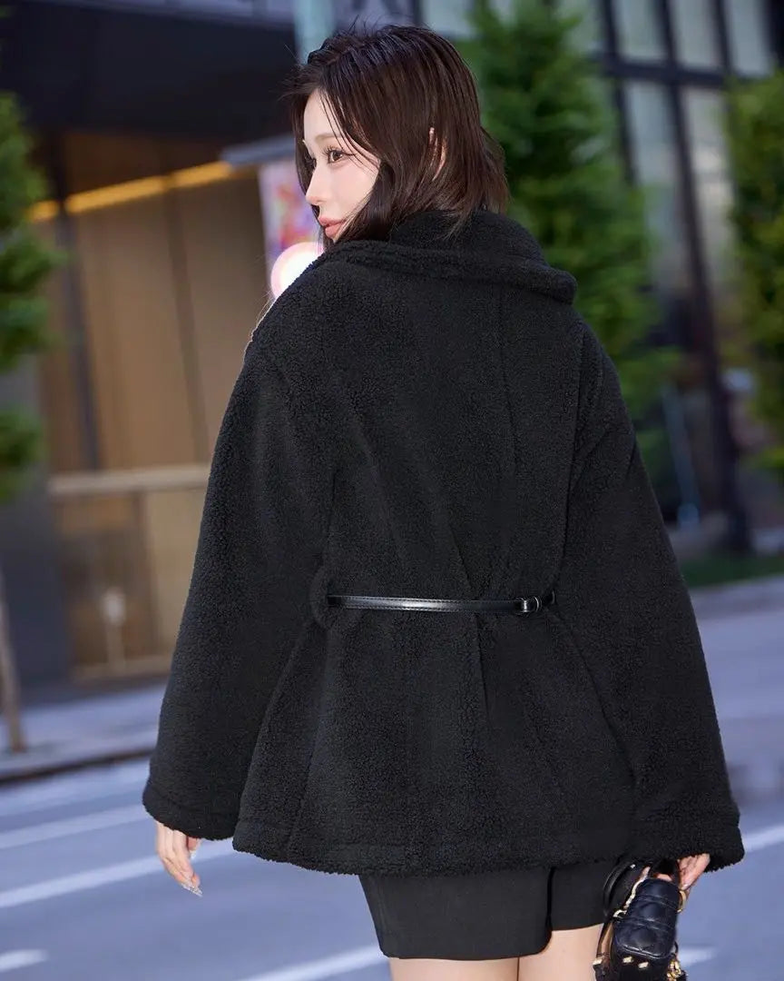 Rady coat boa fur black