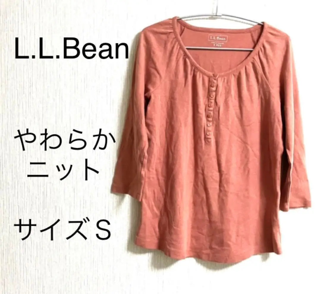 L. L.Bean Henry Neck Soft Knit Shirt Size S cotton 100% | L. L.Beanヘンリーネックやわらかニットシャツ　サイズＳ  綿100%