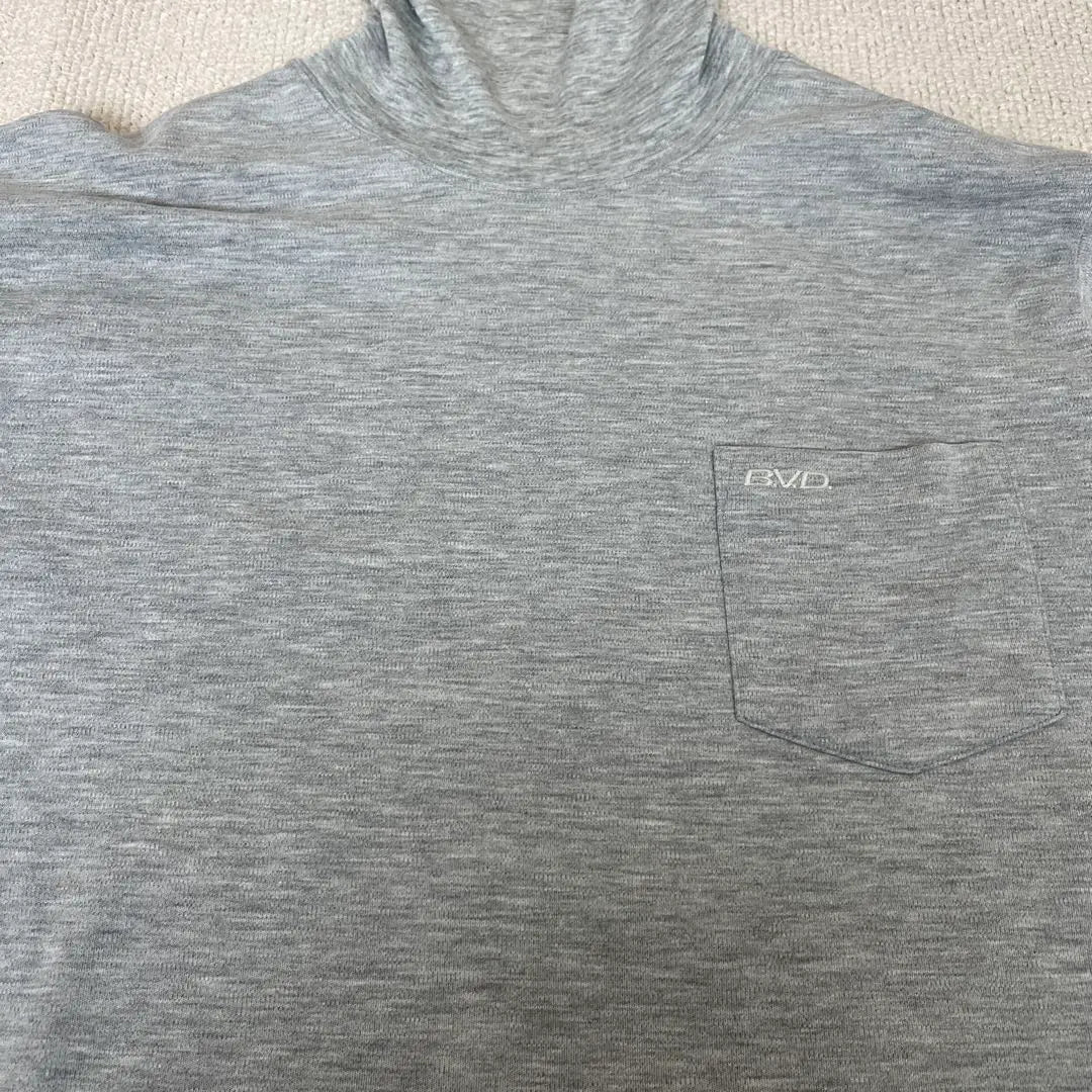 Camiseta de manga larga gris BVD talla M con bolsillo