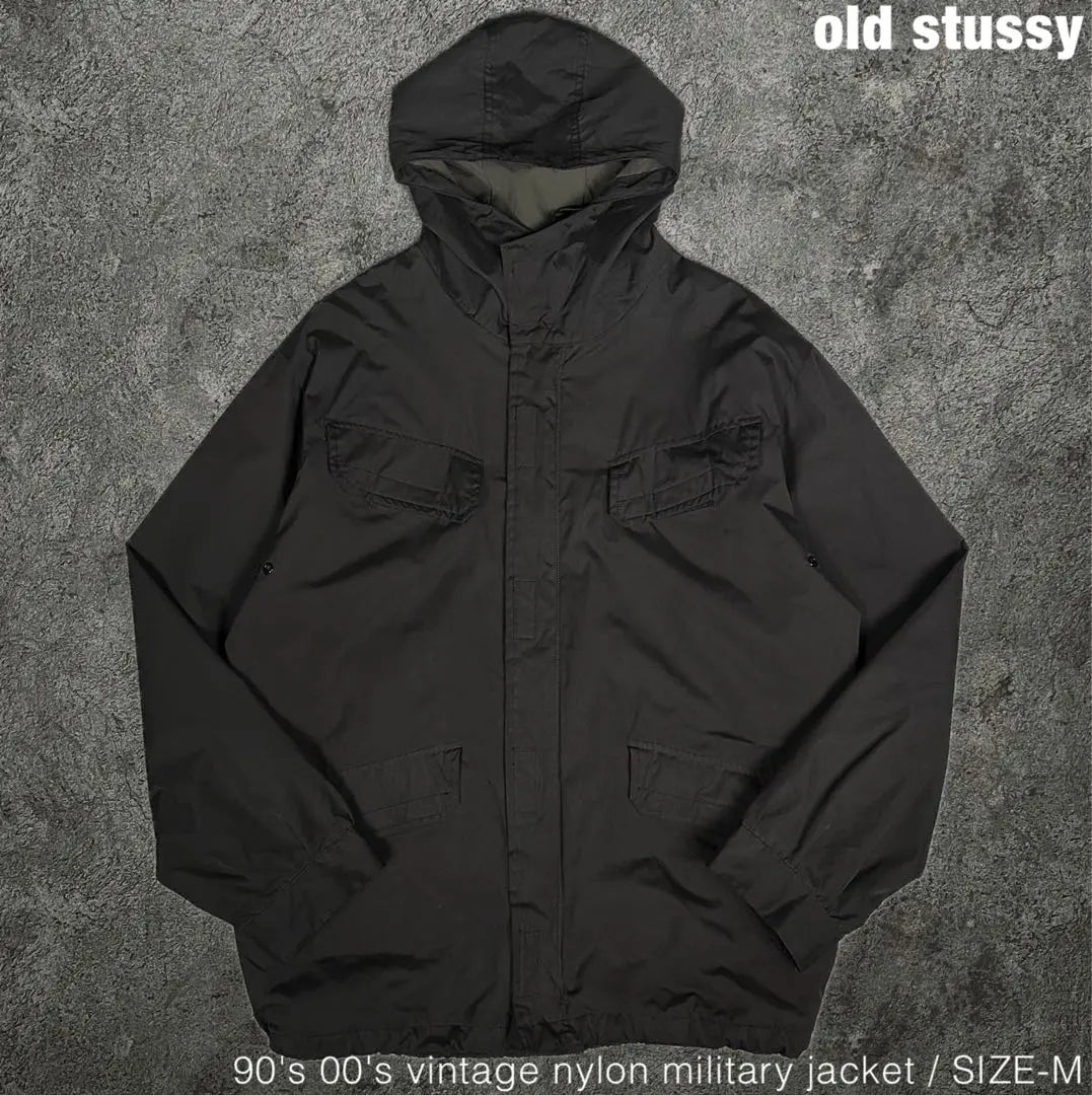 old stussy 90s 00s vintage nylon military jacket