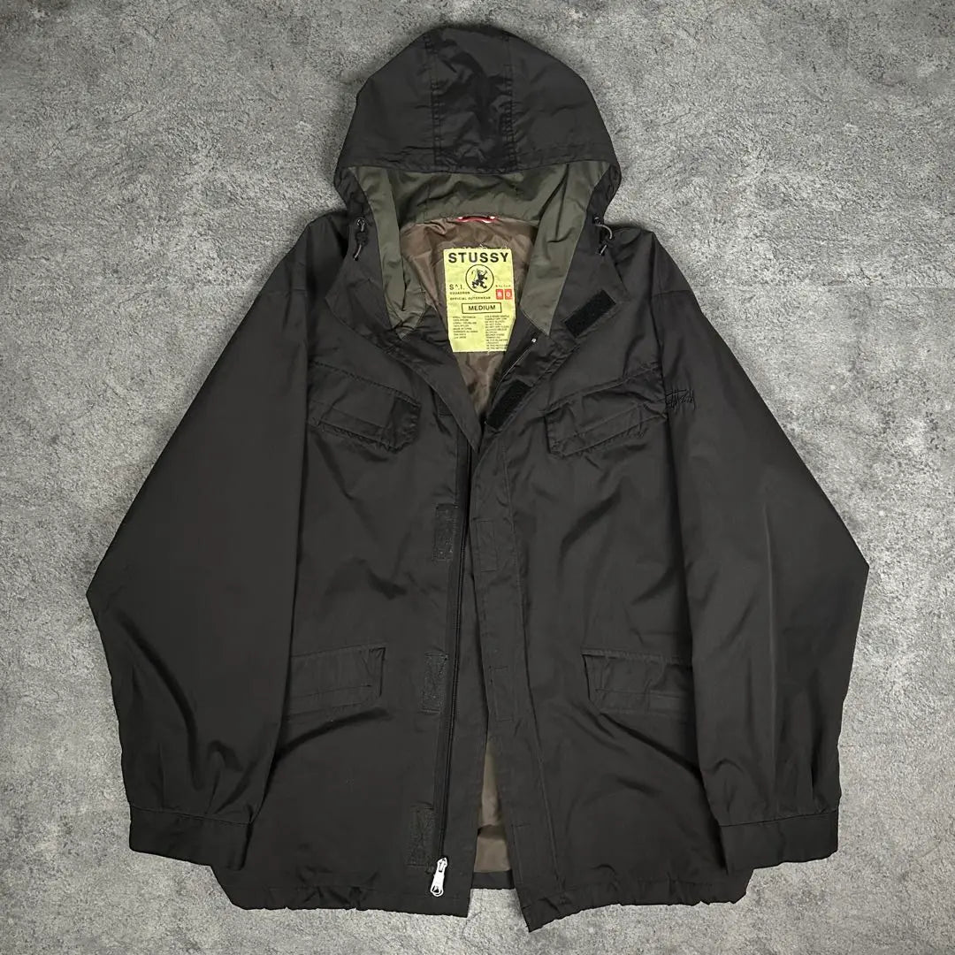 old stussy 90s 00s vintage nylon military jacket