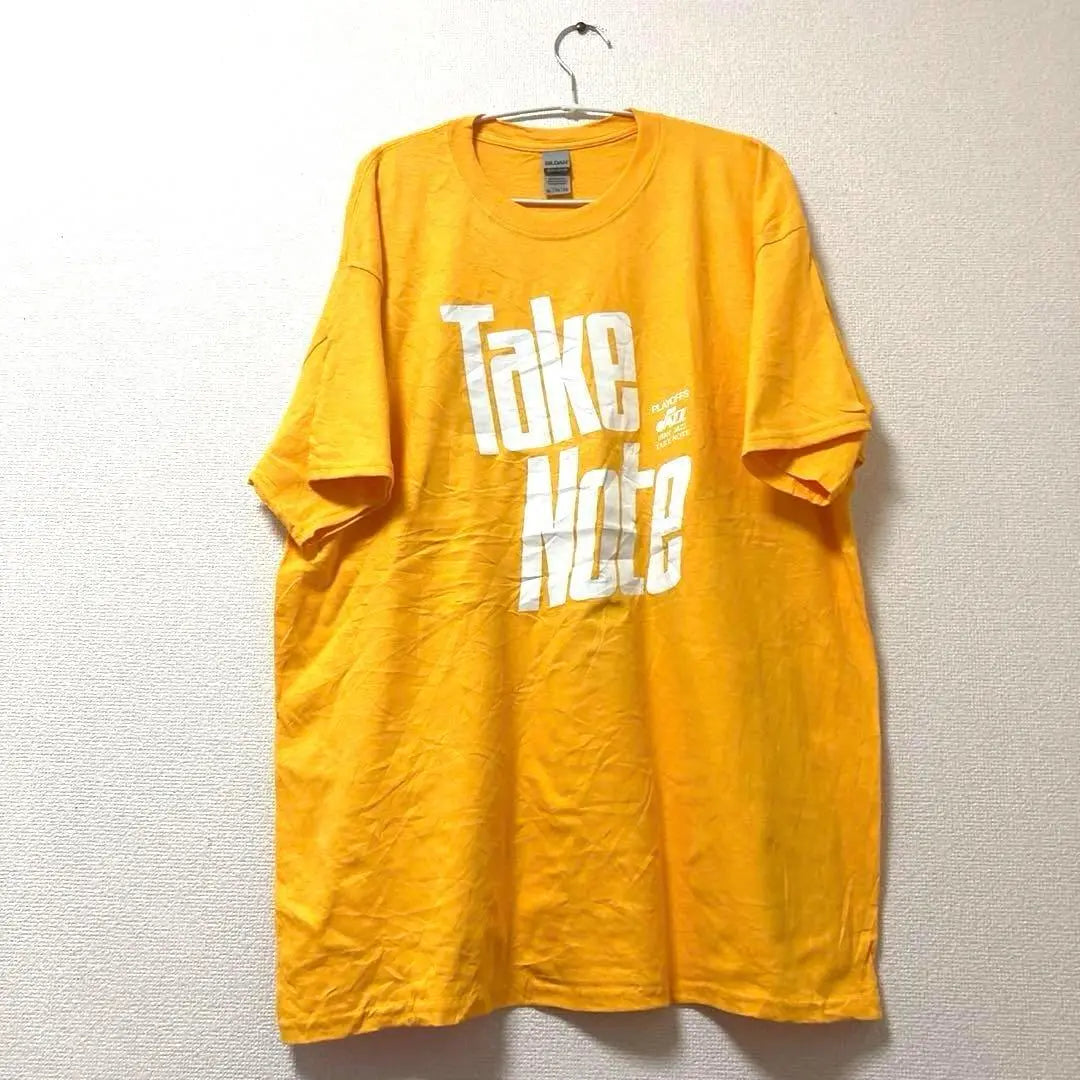 Gildan Gildan Vintage TAKE NOTA Camiseta Amarilla | GILDAN ギルダン ヴィンテージ TOMA NOTA Tシャツ イエロー