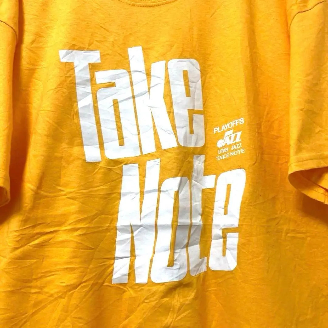 Gildan Gildan Vintage TAKE NOTE T -shirt Yellow | GILDAN ギルダン　ヴィンテージ　TAKE NOTE Tシャツ　イエロー