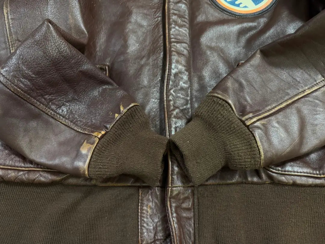 Rare AVIREX-made Aging processing horse leather A-2 Flight jacket | 稀少 AVIREX 米国製 エイジング加工 馬革 A-2 フライトジャケット