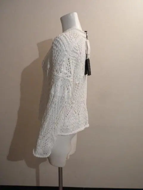 23SS◆Fabiana Filippi◆Refreshing and cute! White rough lace knit cardi