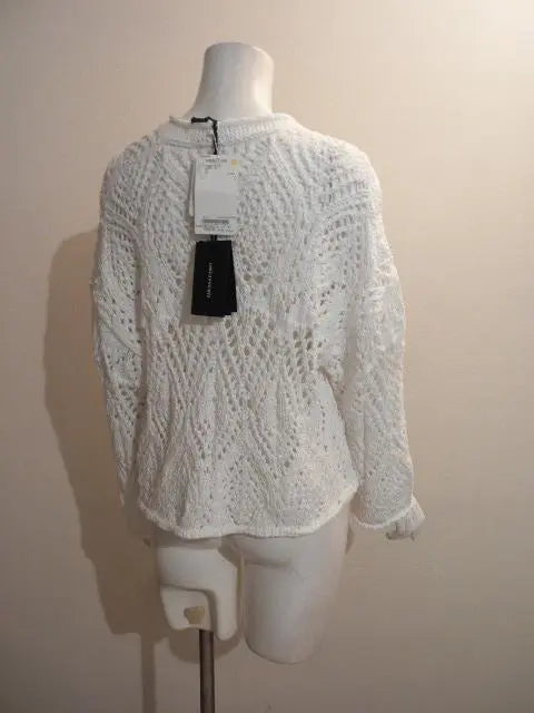 23SS◆Fabiana Filippi◆Refreshing and cute! White rough lace knit cardi