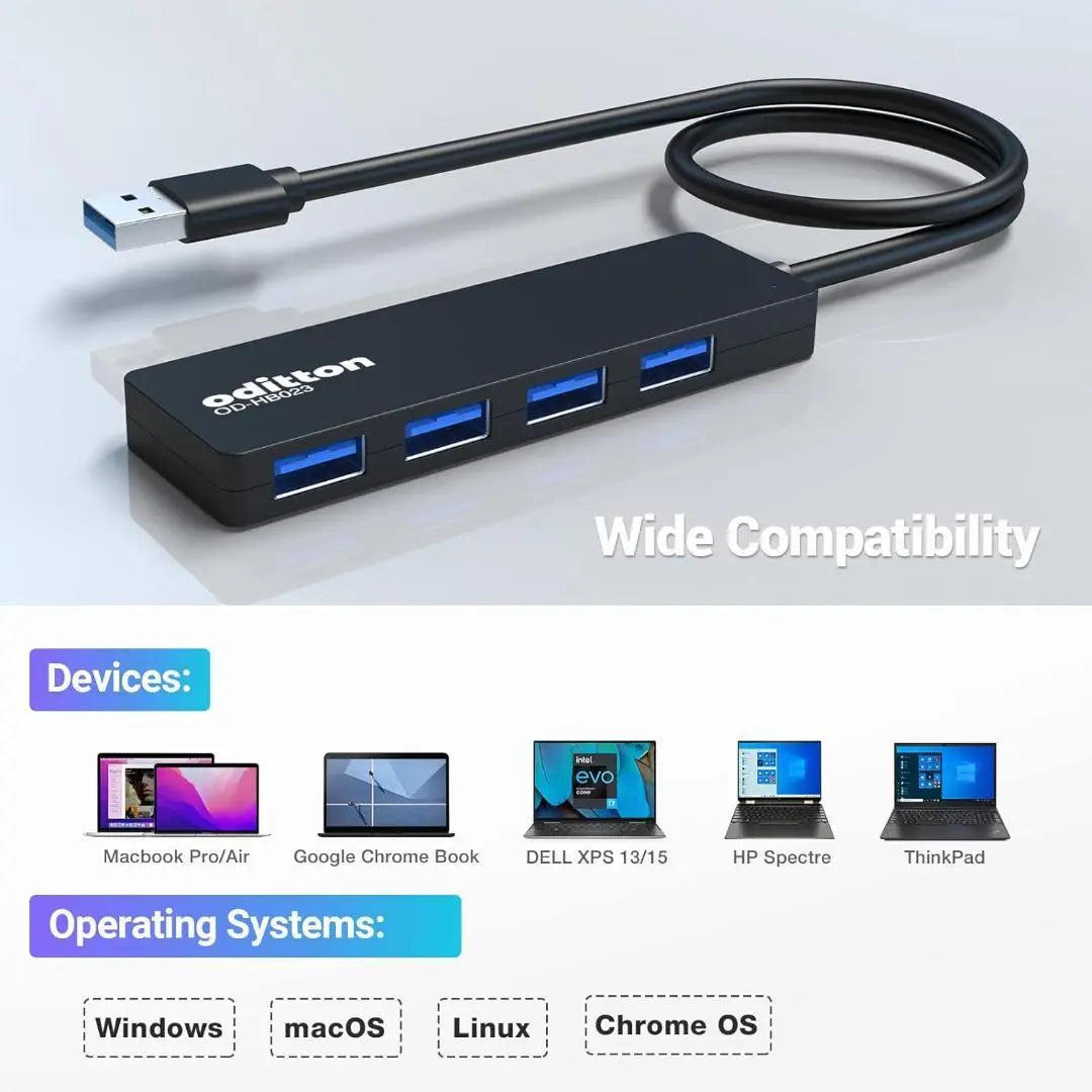 Adaptador USB de concentrador de datos USB de 5 Gbps k-114 mk