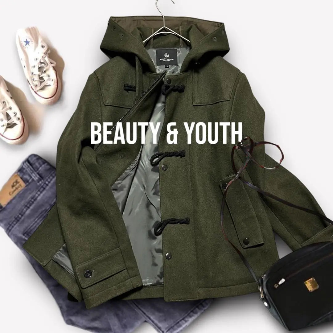 ★Beauty and Youth [S] Wool Duffle Coat Casual Khaki 2110