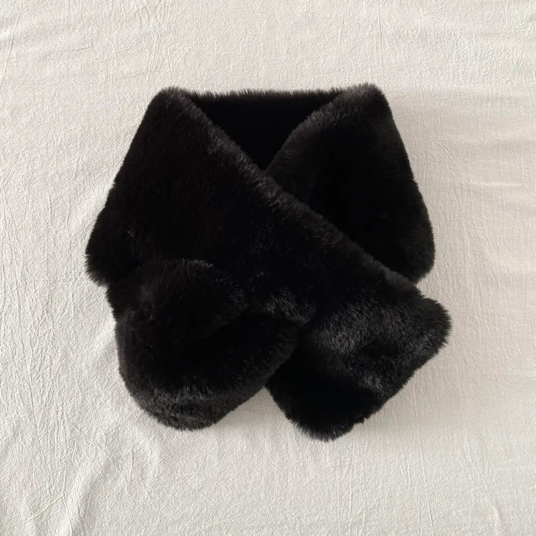 Eco Fur Tippet Black