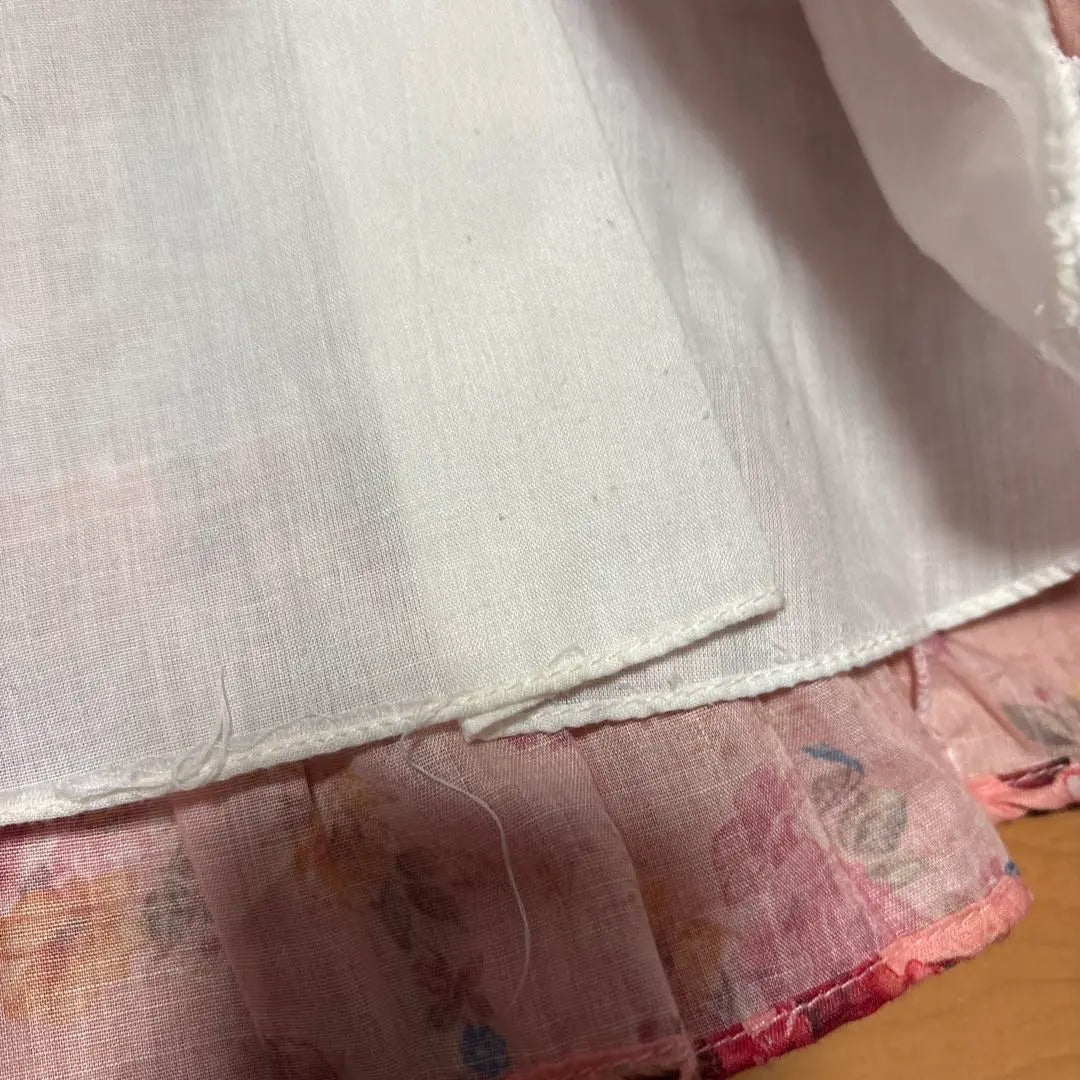 Vestido rosa con estampado floral y cinta para el pelo para bebé sin perro NENA