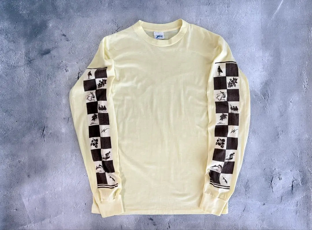 [Vintage] Waves long sleeve T-shirt surf long T-shirt