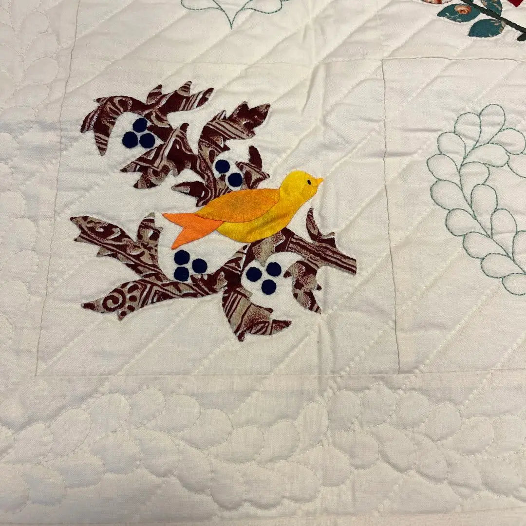 Until March 4th! Unused, stylish handmade patchwork quilt applique tapestry