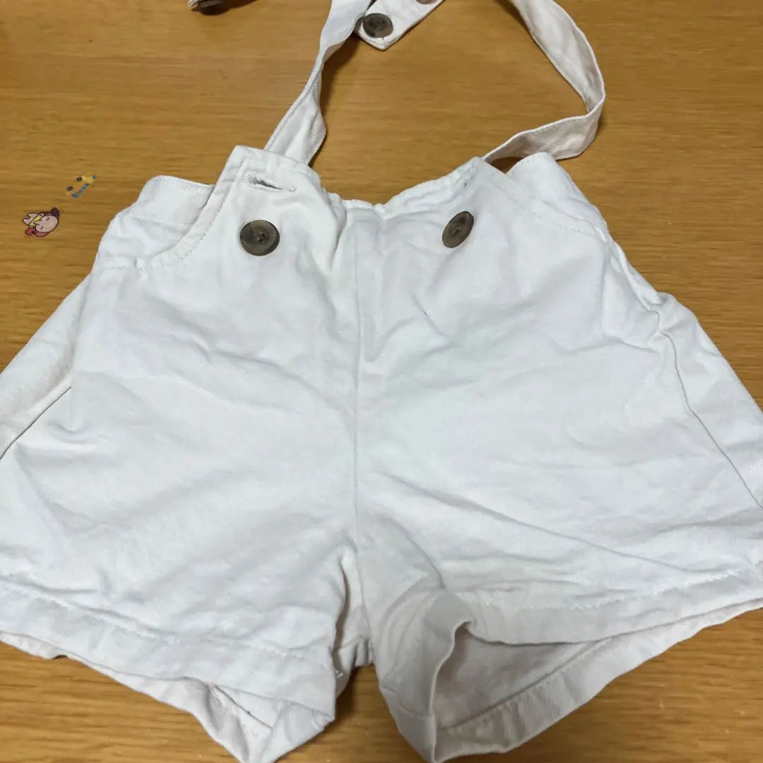 White Overalls Bottoms 80