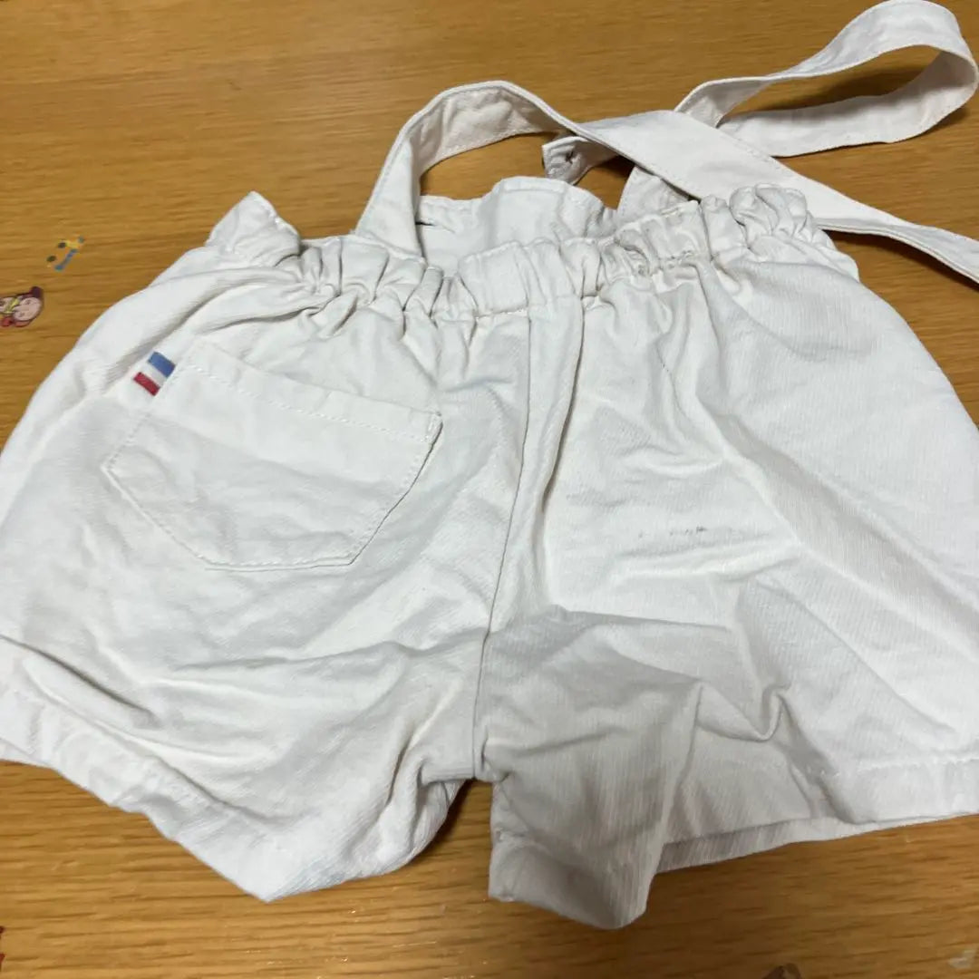 White Overalls Bottoms 80