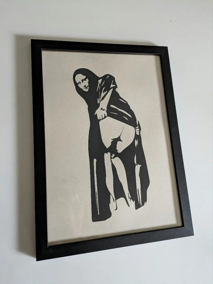 Mona Lisa enmarcada en un nuevo interior de Nick Walker, regalo elegante, arte Moona Lisa