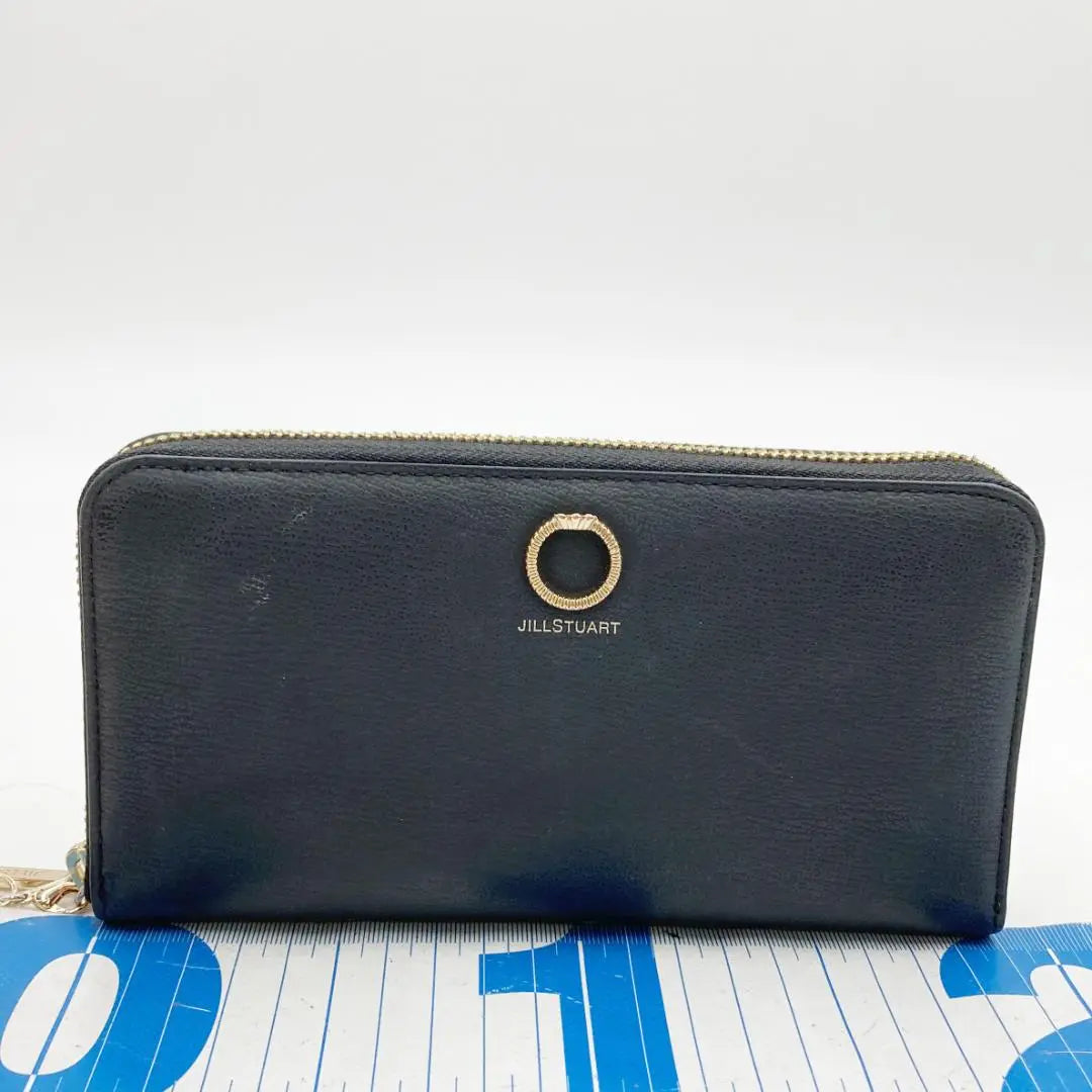 JILL STUART Eternal Round Zipper Long Wallet Black