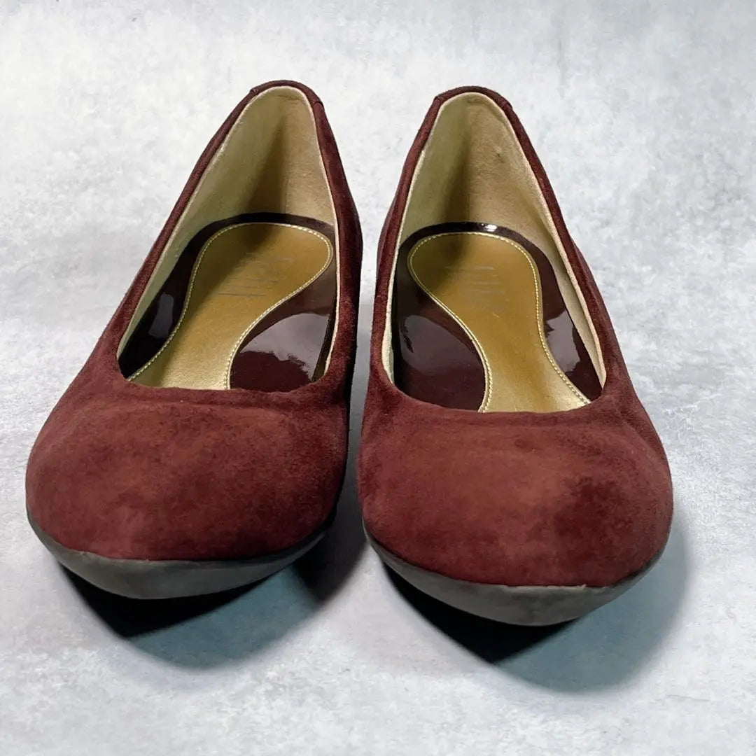 ☆Good condition☆ [Fit Fit] Pumps (24) Suede Pointed Toe