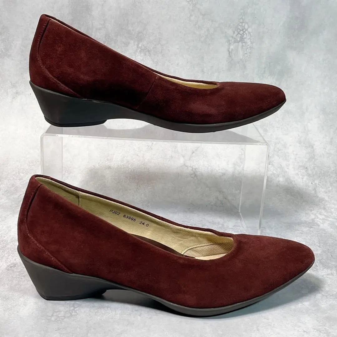 ☆Good condition☆ [Fit Fit] Pumps (24) Suede Pointed Toe