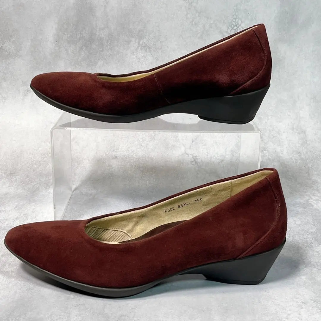 ☆Good condition☆ [Fit Fit] Pumps (24) Suede Pointed Toe