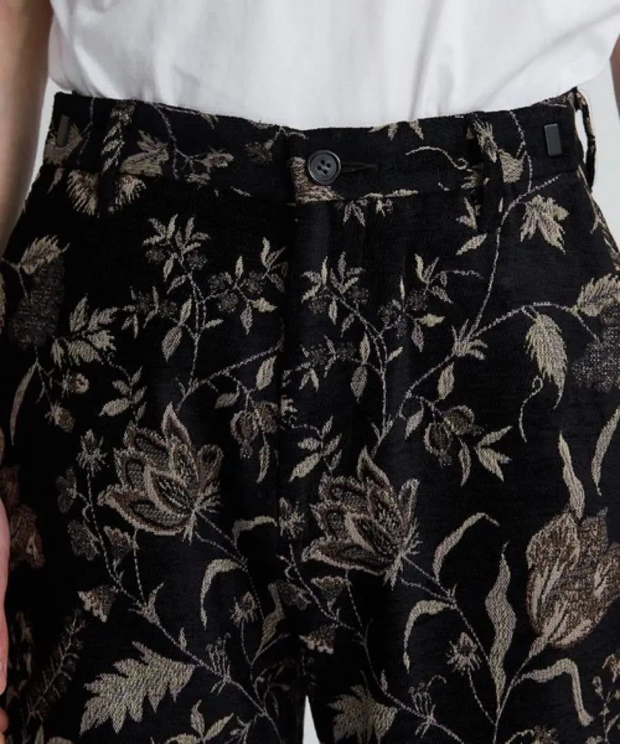 supernova. Adjustable flower pants Velvet flower jacquard