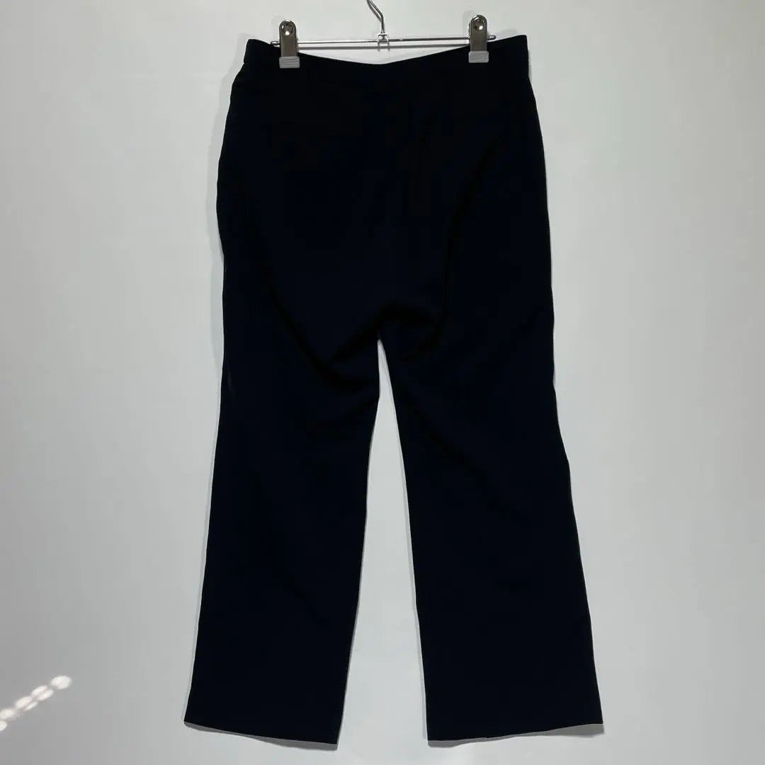 Zara Basic [L] Women's Slacks, Slits & Studs, Black, Straight | ザラベーシック【L】レディース　スラックス　裾スリット&スタッズ　黒　ストレート