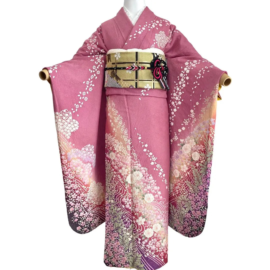 Yamato-made Shibori Furisode NO132