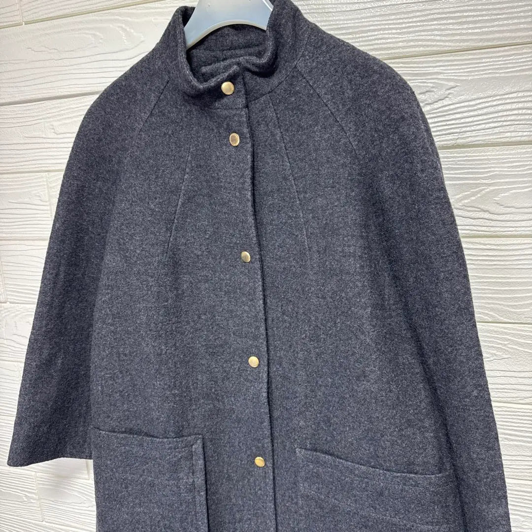 MARNI Mohair Blend Long Coat Black Made in Italy