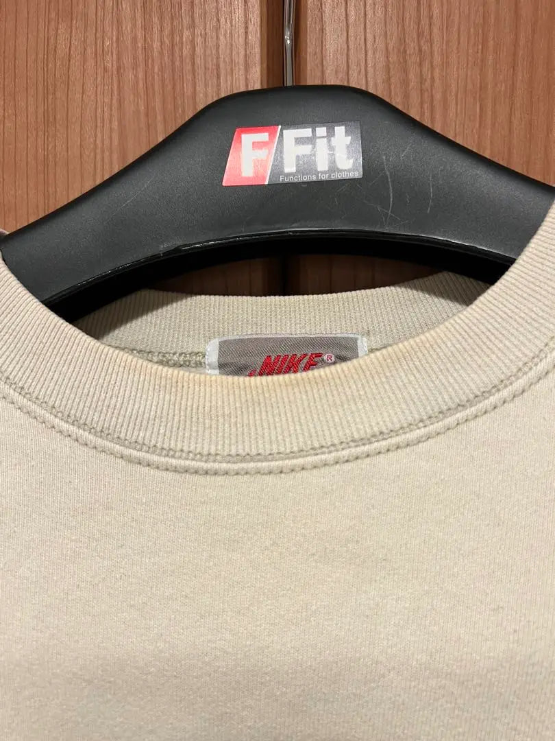 NIKE Beige Logo Embroidered Sweatshirt