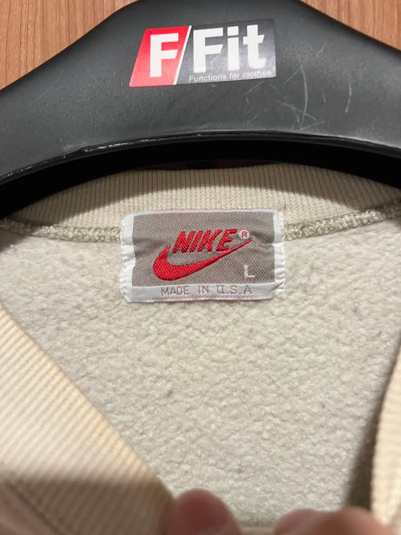 NIKE Beige Logo Embroidered Sweatshirt