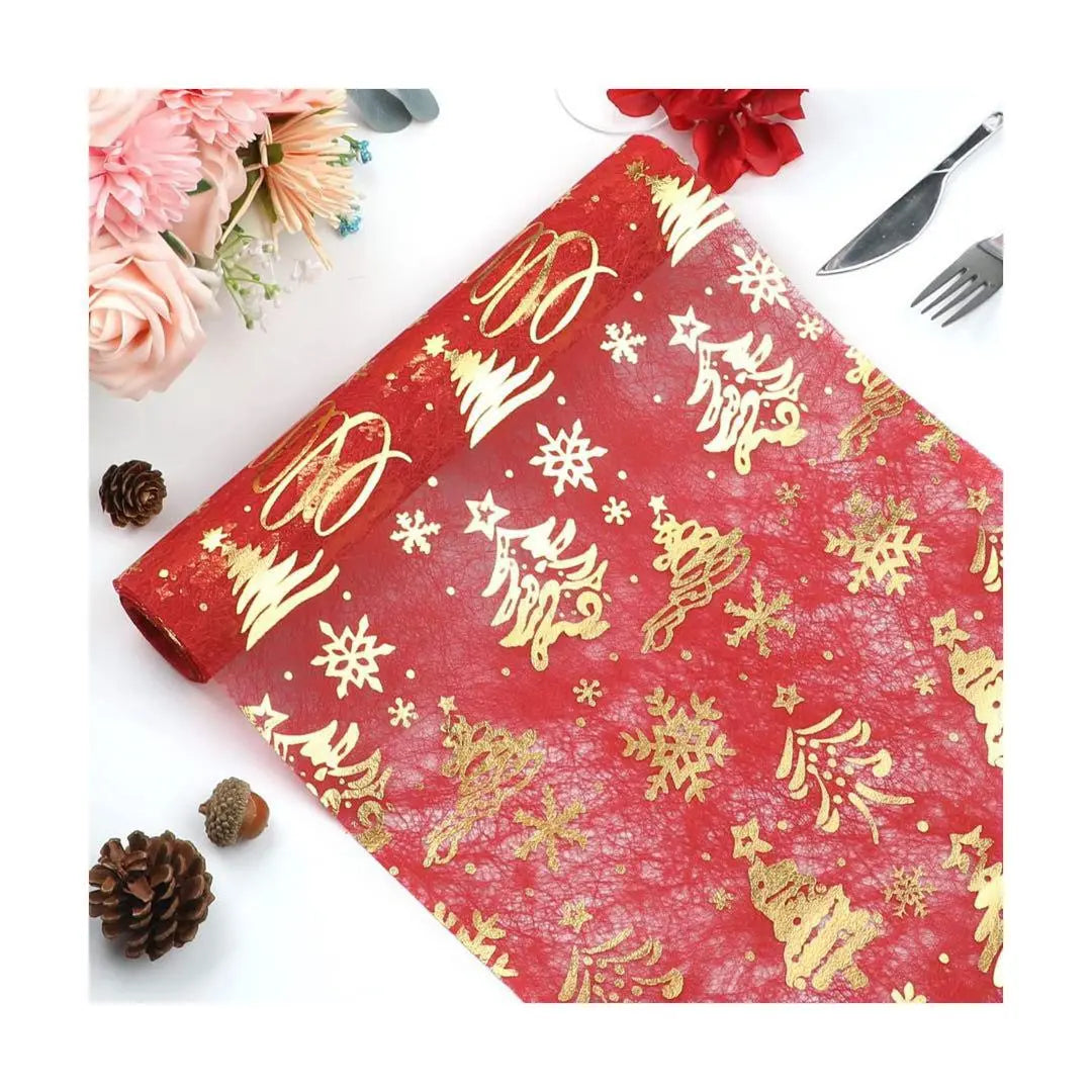 ⭐️ Papel de regalo Papel de embalaje de tela no tejida Envoltorio de Feliz Navidad | ⭐️ラッピング ペーパー 手芸用不織布 梱包紙メリークリスマスラッピング