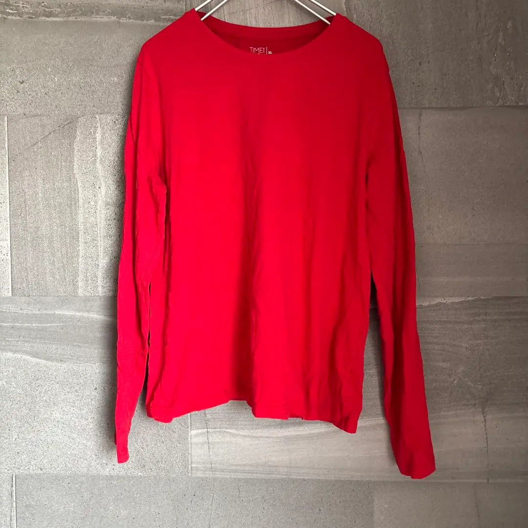 Women's XL size Red Long Sleeve Lightweight Pullover Top Simple