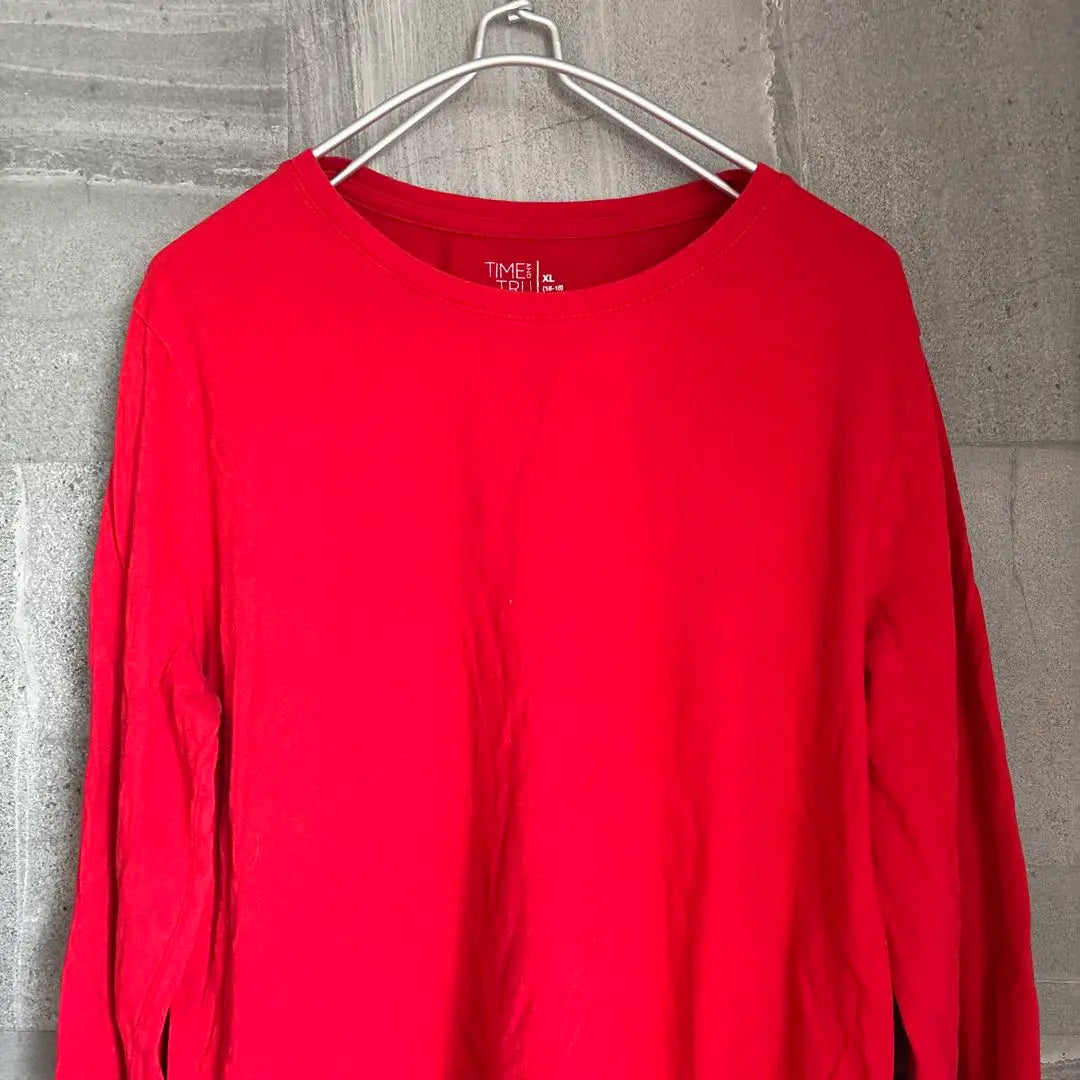 Women's XL size Red Long Sleeve Lightweight Pullover Top Simple