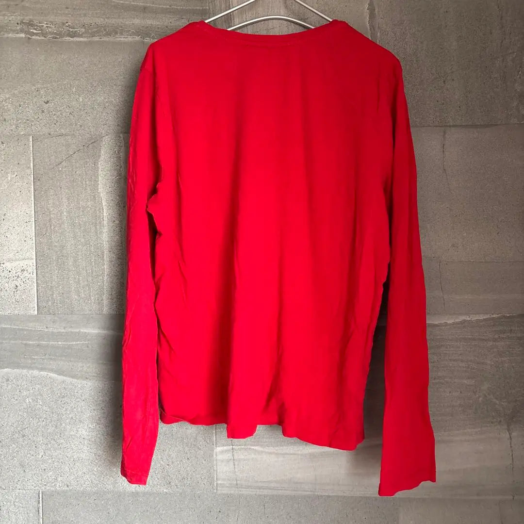 Women's XL size Red Long Sleeve Lightweight Pullover Top Simple