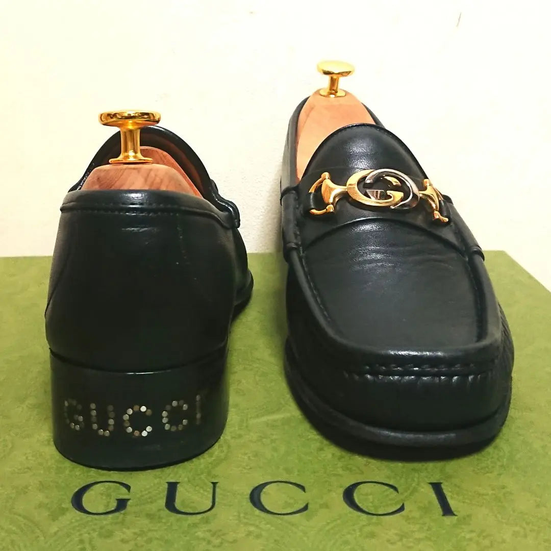 Good condition GUCCI Zumi Horsebit Loafers Black 8