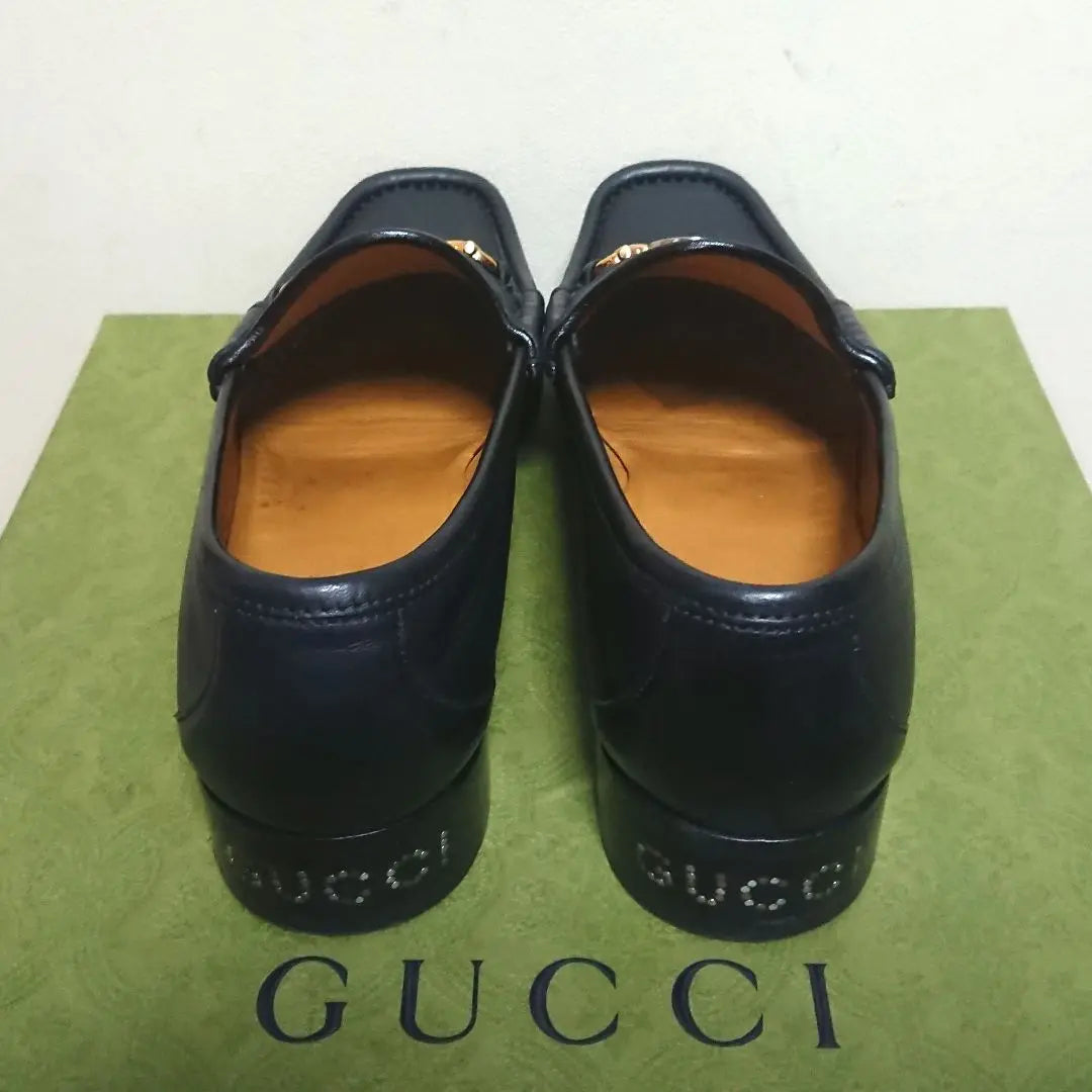 Good condition GUCCI Zumi Horsebit Loafers Black 8