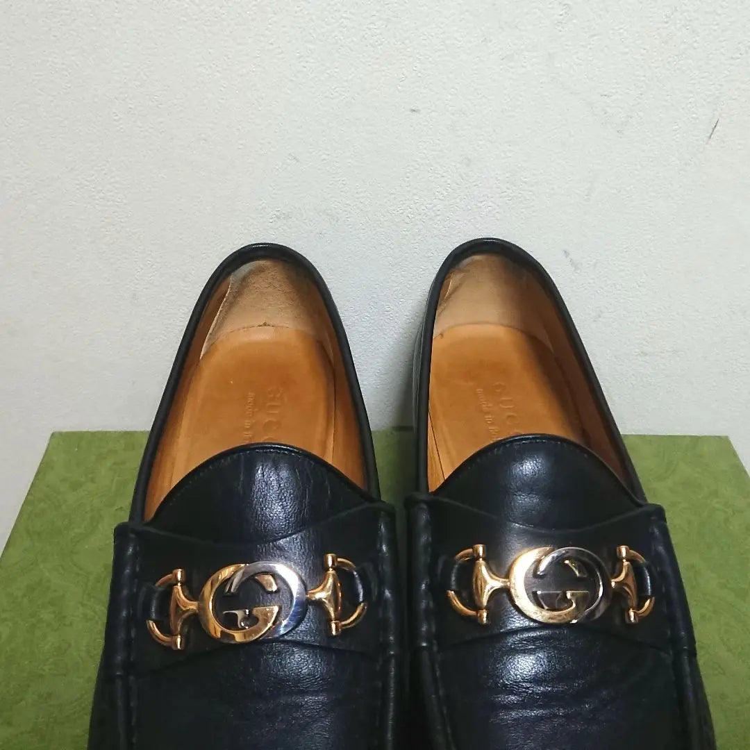 Good condition GUCCI Zumi Horsebit Loafers Black 8