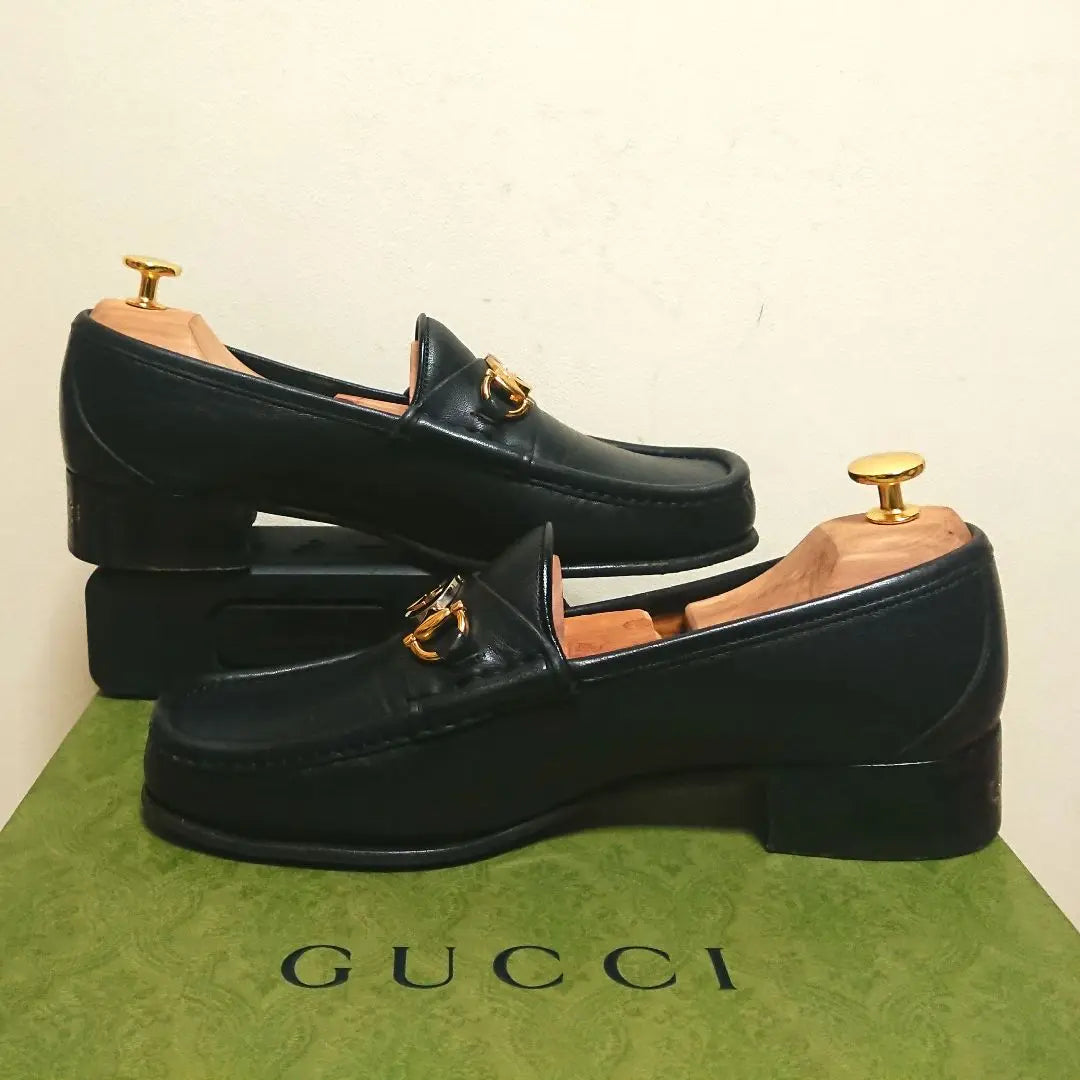 Good condition GUCCI Zumi Horsebit Loafers Black 8