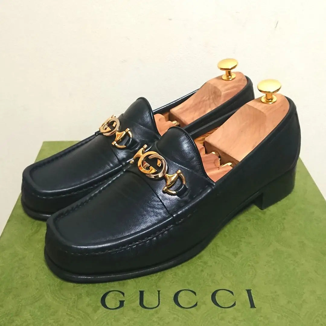 Good condition GUCCI Zumi Horsebit Loafers Black 8